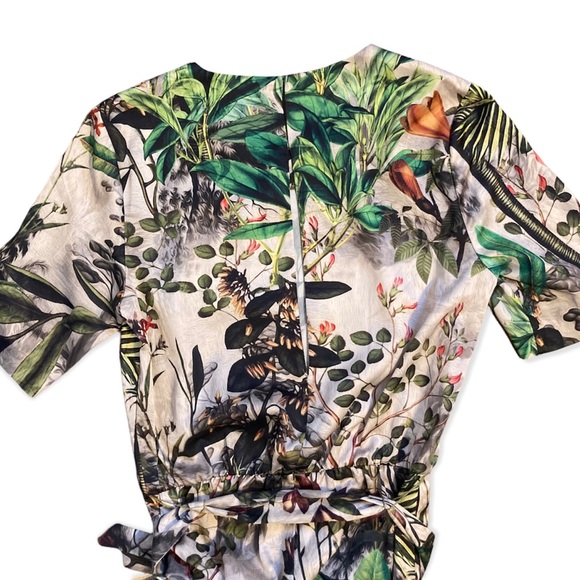 H&M Tropical Floral Jumpsuit Women’s Size 4 - Picture 6 of 7